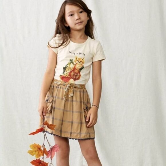 NWT Matilda Jane Freya Plaid Tie Waist Skirt - Picture 3 of 5